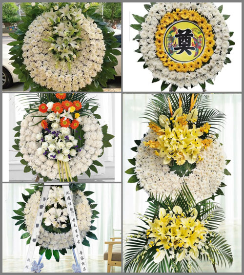 湖北孝感市应城市城北街道赵畈村花圈速递